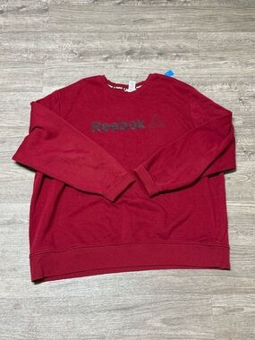 Reebok Men's Crewneck Sweatshirt in Deep Red with Logo